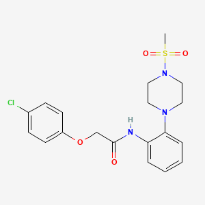 2-(4-chlorophenoxy)-N-{2-[4-(methylsulfonyl)-1-piperazinyl]phenyl}acetamide