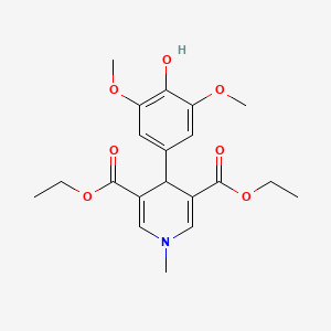 3,5-DIETHYL 4-(4-HYDROXY-3,5-DIMETHOXYPHENYL)-1-METHYL-1,4-DIHYDROPYRIDINE-3,5-DICARBOXYLATE