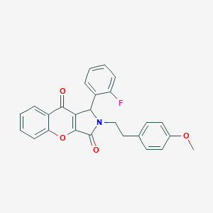 molecular formula C26H20FNO4 B356666 1-(2-Fluorophenyl)-2-[2-(4-methoxyphenyl)ethyl]-1,2-dihydrochromeno[2,3-c]pyrrole-3,9-dione CAS No. 848741-68-4