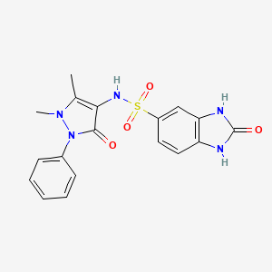 N-(1,5-dimethyl-3-oxo-2-phenyl-2,3-dihydro-1H-pyrazol-4-yl)-2-oxo-2,3-dihydro-1H-benzimidazole-5-sulfonamide