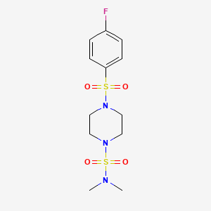 4-[(4-fluorophenyl)sulfonyl]-N,N-dimethyl-1-piperazinesulfonamide