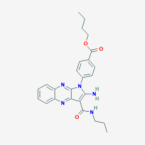 Butyl 4-[2-amino-3-(propylcarbamoyl)pyrrolo[3,2-b]quinoxalin-1-yl]benzoate