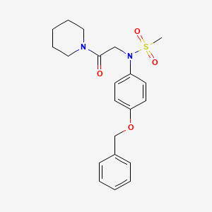 N-[4-(benzyloxy)phenyl]-N-[2-oxo-2-(1-piperidinyl)ethyl]methanesulfonamide