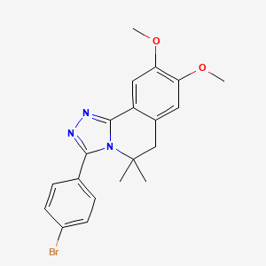 3-(4-bromophenyl)-8,9-dimethoxy-5,5-dimethyl-5,6-dihydro[1,2,4]triazolo[3,4-a]isoquinoline