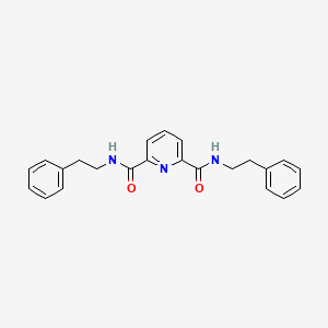 molecular formula C23H23N3O2 B3566756 N2,N6-BIS(2-PHENYLETHYL)PYRIDINE-2,6-DICARBOXAMIDE 