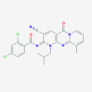 2,4-dichloro-N-(3-cyano-1-isobutyl-10-methyl-5-oxo-1,5-dihydro-2H-dipyrido[1,2-a:2,3-d]pyrimidin-2-ylidene)benzamide