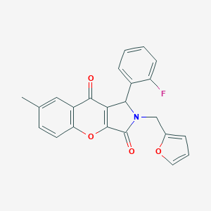 1-(2-Fluorophenyl)-2-(2-furylmethyl)-7-methyl-1,2-dihydrochromeno[2,3-c]pyrrole-3,9-dione