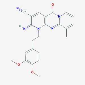 1-[2-(3,4-dimethoxyphenyl)ethyl]-2-imino-10-methyl-5-oxo-1,5-dihydro-2H-dipyrido[1,2-a:2,3-d]pyrimidine-3-carbonitrile