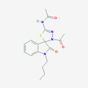 molecular formula C17H20N4O3S B356683 N-(3'-acetyl-1-butyl-2-oxo-1,2-dihydro-3'H-spiro[indole-3,2'-[1,3,4]thiadiazol]-5'-yl)acetamide CAS No. 578743-39-2