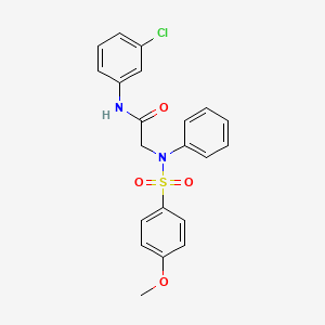 N-(3-chlorophenyl)-2-(N-(4-methoxyphenyl)sulfonylanilino)acetamide