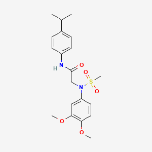 2-(3,4-dimethoxy-N-methylsulfonylanilino)-N-(4-propan-2-ylphenyl)acetamide