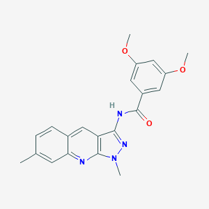 N-(1,7-dimethyl-1H-pyrazolo[3,4-b]quinolin-3-yl)-3,5-dimethoxybenzamide