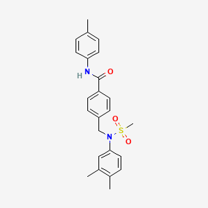 4-[(3,4-dimethyl-N-methylsulfonylanilino)methyl]-N-(4-methylphenyl)benzamide