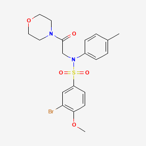 3-bromo-4-methoxy-N-(4-methylphenyl)-N-[2-(4-morpholinyl)-2-oxoethyl]benzenesulfonamide