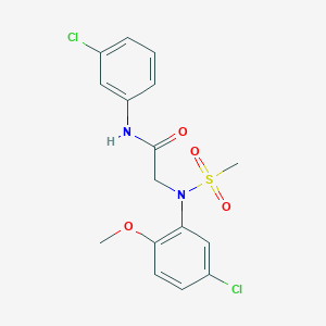 2-(5-chloro-2-methoxy-N-methylsulfonylanilino)-N-(3-chlorophenyl)acetamide