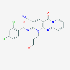 2,4-dichloro-N-[3-cyano-1-(3-methoxypropyl)-10-methyl-5-oxo-1,5-dihydro-2H-dipyrido[1,2-a:2,3-d]pyrimidin-2-ylidene]benzamide