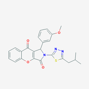 2-(5-Isobutyl-1,3,4-thiadiazol-2-yl)-1-(3-methoxyphenyl)-1,2-dihydrochromeno[2,3-c]pyrrole-3,9-dione