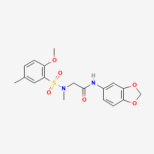 N~1~-1,3-benzodioxol-5-yl-N~2~-[(2-methoxy-5-methylphenyl)sulfonyl]-N~2~-methylglycinamide