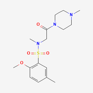 2-methoxy-N,5-dimethyl-N-[2-(4-methyl-1-piperazinyl)-2-oxoethyl]benzenesulfonamide