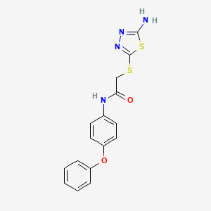 2-[(5-amino-1,3,4-thiadiazol-2-yl)thio]-N-(4-phenoxyphenyl)acetamide