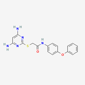 2-[(4,6-diamino-2-pyrimidinyl)thio]-N-(4-phenoxyphenyl)acetamide