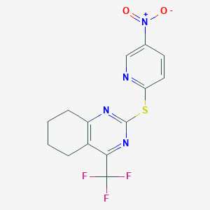 2-[(5-nitro-2-pyridinyl)thio]-4-(trifluoromethyl)-5,6,7,8-tetrahydroquinazoline