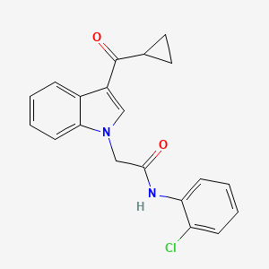 molecular formula C20H17ClN2O2 B3567092 N-(2-chlorophenyl)-2-[3-(cyclopropylcarbonyl)-1H-indol-1-yl]acetamide 