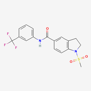 1-(methylsulfonyl)-N-[3-(trifluoromethyl)phenyl]-5-indolinecarboxamide