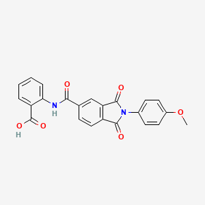 2-({[2-(4-methoxyphenyl)-1,3-dioxo-2,3-dihydro-1H-isoindol-5-yl]carbonyl}amino)benzoic acid