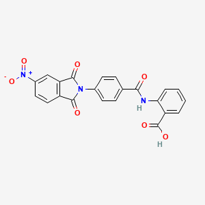 2-{[4-(5-nitro-1,3-dioxo-1,3-dihydro-2H-isoindol-2-yl)benzoyl]amino}benzoic acid