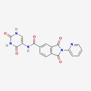 N-(2,4-dioxo-1,2,3,4-tetrahydro-5-pyrimidinyl)-1,3-dioxo-2-(2-pyridinyl)-5-isoindolinecarboxamide