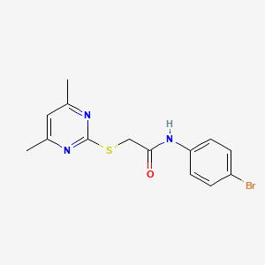 N-(4-bromophenyl)-2-[(4,6-dimethyl-2-pyrimidinyl)thio]acetamide