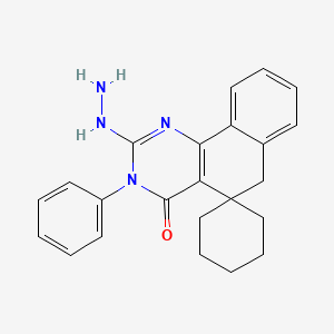 molecular formula C23H24N4O B3567243 2-hydrazino-3-phenyl-3H-spiro[benzo[h]quinazoline-5,1'-cyclohexan]-4(6H)-one 