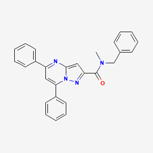 N-benzyl-N-methyl-5,7-diphenylpyrazolo[1,5-a]pyrimidine-2-carboxamide