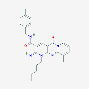 2-imino-10-methyl-N-(4-methylbenzyl)-5-oxo-1-pentyl-1,5-dihydro-2H-dipyrido[1,2-a:2,3-d]pyrimidine-3-carboxamide