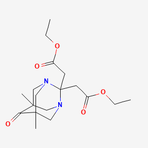 diethyl 2,2'-(5,7-dimethyl-6-oxo-1,3-diazatricyclo[3.3.1.1~3,7~]decane-2,2-diyl)diacetate