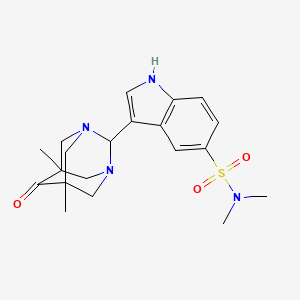 3-(5,7-dimethyl-6-oxo-1,3-diazatricyclo[3.3.1.1~3,7~]dec-2-yl)-N,N-dimethyl-1H-indole-5-sulfonamide