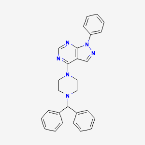 4-[4-(9H-fluoren-9-yl)-1-piperazinyl]-1-phenyl-1H-pyrazolo[3,4-d]pyrimidine