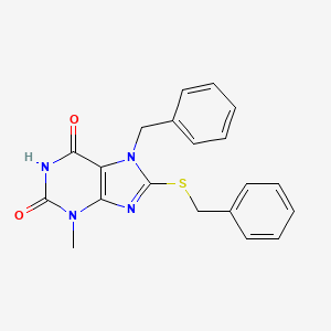 7-Benzyl-8-benzylsulfanyl-3-methylpurine-2,6-dione