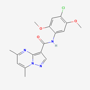 N-(4-chloro-2,5-dimethoxyphenyl)-5,7-dimethylpyrazolo[1,5-a]pyrimidine-3-carboxamide