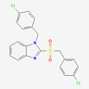 1-[(4-Chlorophenyl)methyl]-2-[(4-chlorophenyl)methylsulfonyl]benzimidazole