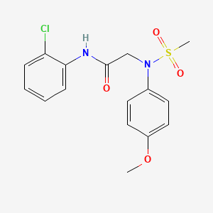 molecular formula C16H17ClN2O4S B3567366 N~1~-(2-chlorophenyl)-N~2~-(4-methoxyphenyl)-N~2~-(methylsulfonyl)glycinamide 