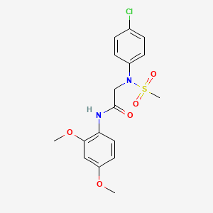 N~2~-(4-chlorophenyl)-N~1~-(2,4-dimethoxyphenyl)-N~2~-(methylsulfonyl)glycinamide