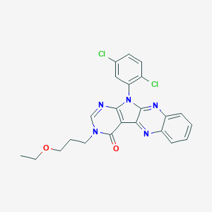 11-(2,5-dichlorophenyl)-3-(3-ethoxypropyl)-3,11-dihydro-4H-pyrimido[5',4':4,5]pyrrolo[2,3-b]quinoxalin-4-one