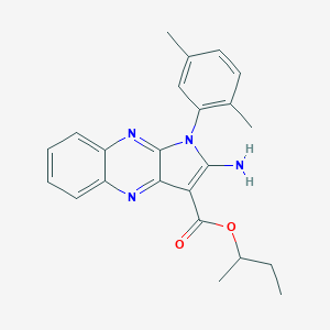 Butan-2-yl 2-amino-1-(2,5-dimethylphenyl)pyrrolo[3,2-b]quinoxaline-3-carboxylate