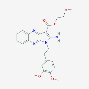 B356762 2-methoxyethyl 2-amino-1-[2-(3,4-dimethoxyphenyl)ethyl]-1H-pyrrolo[2,3-b]quinoxaline-3-carboxylate CAS No. 500104-81-4