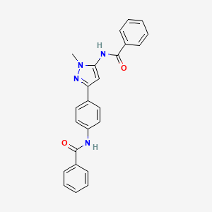 N-{4-[5-(benzoylamino)-1-methyl-1H-pyrazol-3-yl]phenyl}benzamide