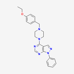 4-[4-[(4-Ethoxyphenyl)methyl]piperazin-1-yl]-1-phenylpyrazolo[3,4-d]pyrimidine