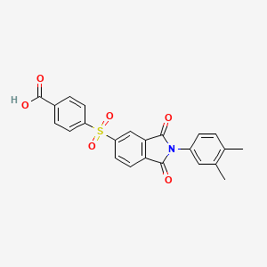 4-{[2-(3,4-dimethylphenyl)-1,3-dioxo-2,3-dihydro-1H-isoindol-5-yl]sulfonyl}benzoic acid