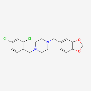 1-(1,3-benzodioxol-5-ylmethyl)-4-(2,4-dichlorobenzyl)piperazine